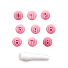 kit carimbo numeros para doces e brigadeiros