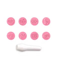 kit carimbo do amor coração para doces e brigadeiros