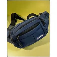Pochete Masculina Transversal Impermeável Bolsa Cintura Esportiva Academia Viagem Com 3 Zíperes