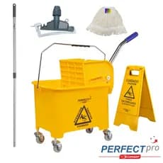 Carrinho Mop de Limpeza Balde 20 Litros Espremedor Carro Kit Esfregão Perfect Pro Condor 974383