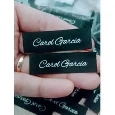 50 Etiquetas De Cetim 1,5 cm x 5 Cm Seladas - Não desfia