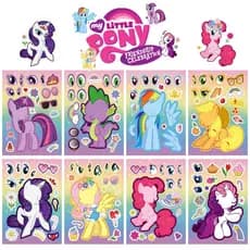 8pcs Classic Children's Cartoon My Little Pony : A Amizade É Série Mágica Autocolantes De Quebra-Cabeça Das Meninas Do