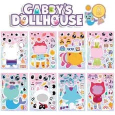 6/8PCS Cartoon Gabby's Dollhouse Jogo Temático De Educação Infantil Autocolantes Para Decoração Artesanal