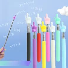 Ponteiro Retrátil Do Professor Design De Dedo Aço Inoxidável Telescópico Escola Ensino Vara Suprimentos Para Sala De Aul