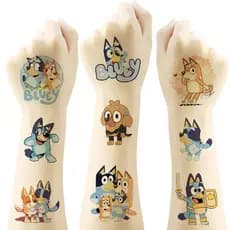 20 Folhas/Saco Anime Dos Desenhos Animados Bulldog Azul Filhote De Cachorro Tatuagem Adesivos Transferência De Água