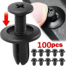 30/50/100 Pçs 8mm Rebites De Plástico Fixadores Parafuso Pára-Choques Do Carro Fender Preto Rebite Clipes Para Toyota Fo