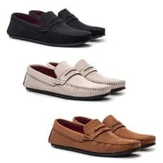 Kit 3 Mocassim Masculino Drive Com Detalhe Em fivela Sola De Borracha Sofisticado