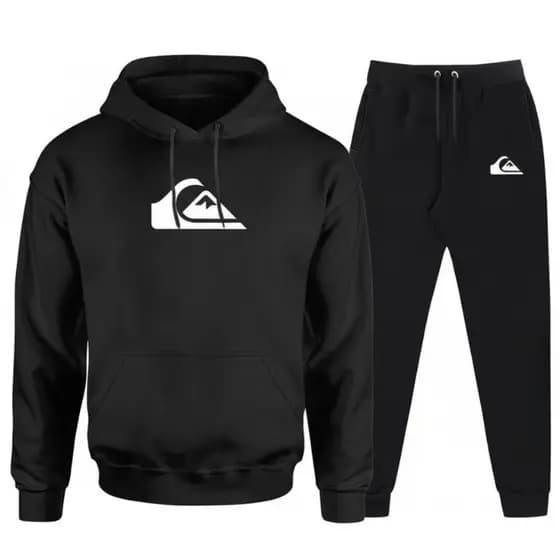 Conjunto Moletom Canguru Masculino Silver Blusa De Frio + Calça Moletom Estampados Unissex Outono/Inverno