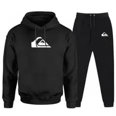 Conjunto Moletom Canguru Masculino Silver Blusa De Frio + Calça Moletom Estampados Unissex Outono/Inverno