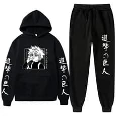 Conjunto Moletom Canguru Masculino Anime Hunter Blusa De Frio + Calça Moletom Estampados Unissex Outono/Inverno