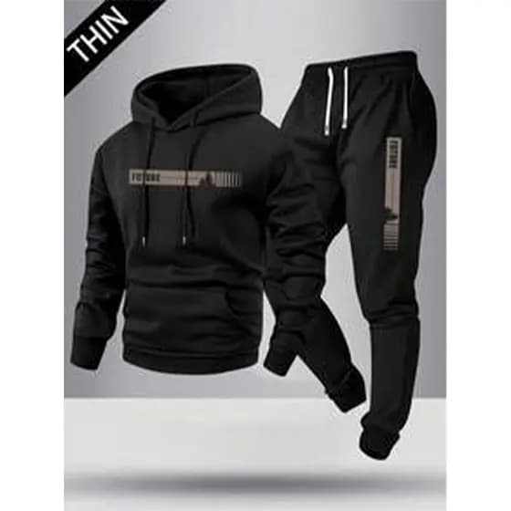 Conjunto Moletom Canguru Masculino Future Blusa De Frio + Calça Moletom Estampados Unissex Outono/Inverno