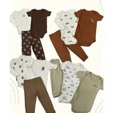 Kit Minimalista 12 peças body bebê manga curta manga longa calça Menino e Menina P ao GG