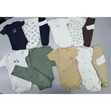 Kit Minimalista 12 peças body bebê manga curta manga longa calça Menino e Menina P ao GG