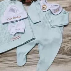 saida maternidade personalizada menino  menina safari 5 peças