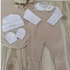 Saída maternidade kit 5 peças  menino menina personalizada 100% algodão