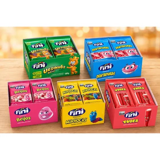 Balas de Gelatina Mini Fini