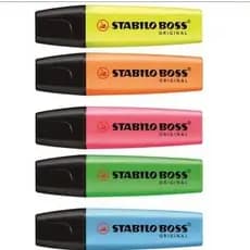 Kit 5 Stabilo Boss Marca-Texto Colorido