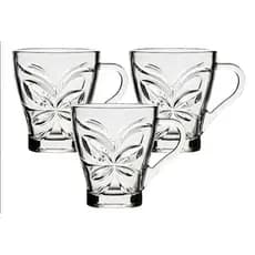 CANECA EM VIDRO 280ML 3PCS