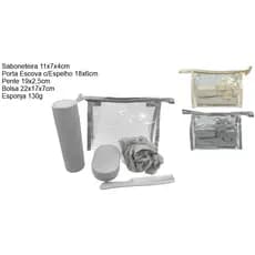 KIT DE VIAGEM C/5 PECAS DE PLASTICO