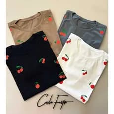 kit 3 Entrega Aleatória Cores Variados Blusinha Feminina