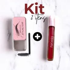 Kit Lábios & Sobrancelhas Impecáveis - Gel Styling Soap para Sobrancelhas + Batom Líquido Matte Perfect Me