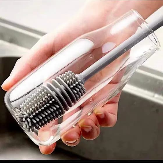 Escova de Silicone Limpa Copo Garrafas