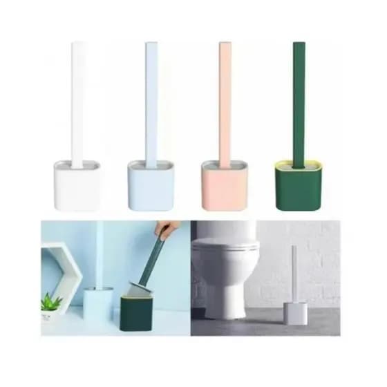 Escova Vaso Sanitário De Silicone Cores C Base Para Banheiro