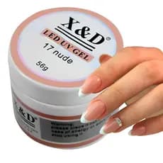 Gel X&d Unhas 17 Nude Led Uv Acrigel Alongamento Fibra 56g