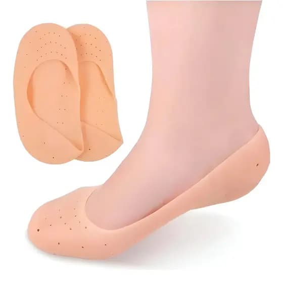 Sapatilha De Silicone Meia Gel Para Pés Ressecados Rachados