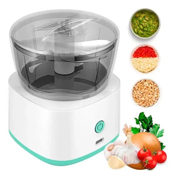Mini Processador 3 Laminas Eletrico Alho S/fio Alimentos Usb