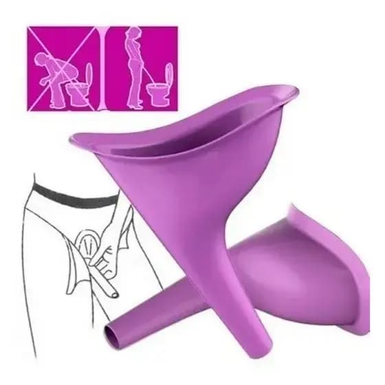 kit com 02 unidades Urinol Feminino Silicone Reutilizável Higiênico Fazer Xixi