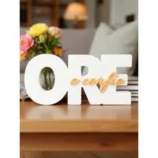 Ore e Confie letreiro Decorativo  P/ Sala Quarto Escritório Ideal para Decoração de Casa e Presente decorativo