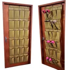 Sapateira de Porta com 24 Divisórias Grande Organizador de Sapatos Suspenso para 12 Pares 42/43 Novos Ganchos Anti Risco