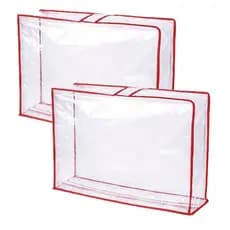 Kit com 2 Organizadores de Roupas Multiuso Porta Roupas de Cama Frio Brinquedos Organizador Para Closets e Guarda Roupas