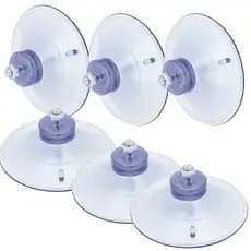 Kit com 6 Ventosas Silicone 90mm Alta Fixação Ventosa de 9cm Com Parafuso E Porca