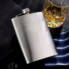 Cantil De Bolso 220ml em Aço Inox Porta Bebidas Portátil Top de Linha 9 OZ