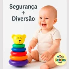 Meu Amigo Ursinho Pica Pau – Brinquedo Educativo para Bebê 0-2 Anos | Encaixe Argolas + Coordenação Motora