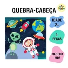 QUEBRA-CABECA MADEIRA ESPACIAL 9 PECAS - COLUNA
