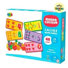 Brinquedo Educativo Calcule Brincando 48 Peças – Aprendizado de Matemática Divertido GGB Plast