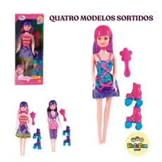 Boneca Betty Patinadora Com Acessórios - Wellmix