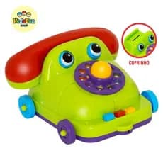 Brinquedo Educativo MaxPhone Cofrinho 2-em-1 | Telefone Infantil com Som + Luz | Aprender a Poupar | Ideal 1-4 Anos