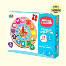 BRINQUEDO PEDAGOGICO RELOGIO NUMEROS E FORMAS - GGB PLAST