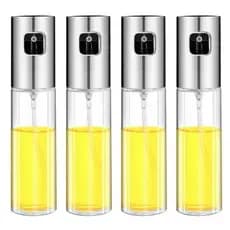 Kit 4 Porta Azeite Vinagre Spray Galheteiro Dosador Aço Inox 100ml