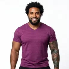 Camiseta Manga Curta Slim Fit Rayon Big Gola V