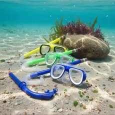 Kit De Mergulho Snorkel E Mascara De Natação Infantil