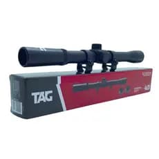 Luneta TAG NTK 4X20 Mount 3/8 11mm Carabina Espingarda Tiro Esportivo