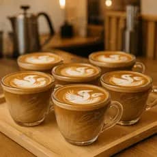Jogo de Xicaras 6 PEÇAS FLORES Moderna Para Cozinha e Café Chá Vidro Resistente Louças Cozinha