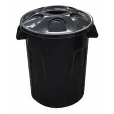 Lixeira Preta Cesto De Lixo Grande Cozinha 100 Litros Reforçado Cor Preto