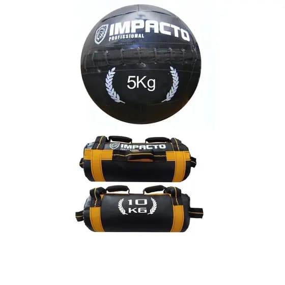Power Bag 10 Kg + Wall Ball 5 Kg Impacto Fitness Promoção