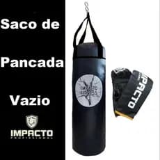Saco De Pancada 90 Cm Profissional + Luva Bate Saco Impacto